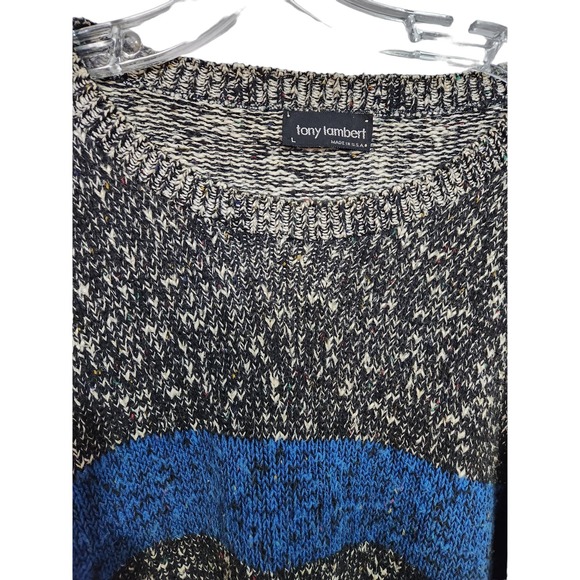 Tony Lambert Knit Cotton Sweater XL - Picture 3 of 4